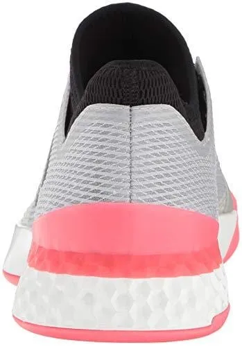 adidas Men's Adizero Ubersonic 3 Tennis Shoe, Matte Silver/Black/Flash red, 11 M US