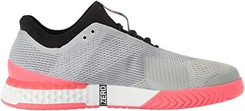 adidas Men's Adizero Ubersonic 3 Tennis Shoe, Matte Silver/Black/Flash red, 11 M US