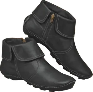Ankle Boots for Women Black Booties No Heel Womens Hiking Boots Wide Width Work Boot Shoe Laces Men Soft Sole Fashion Slip on Pointed Toe Chunky Stacked Heel