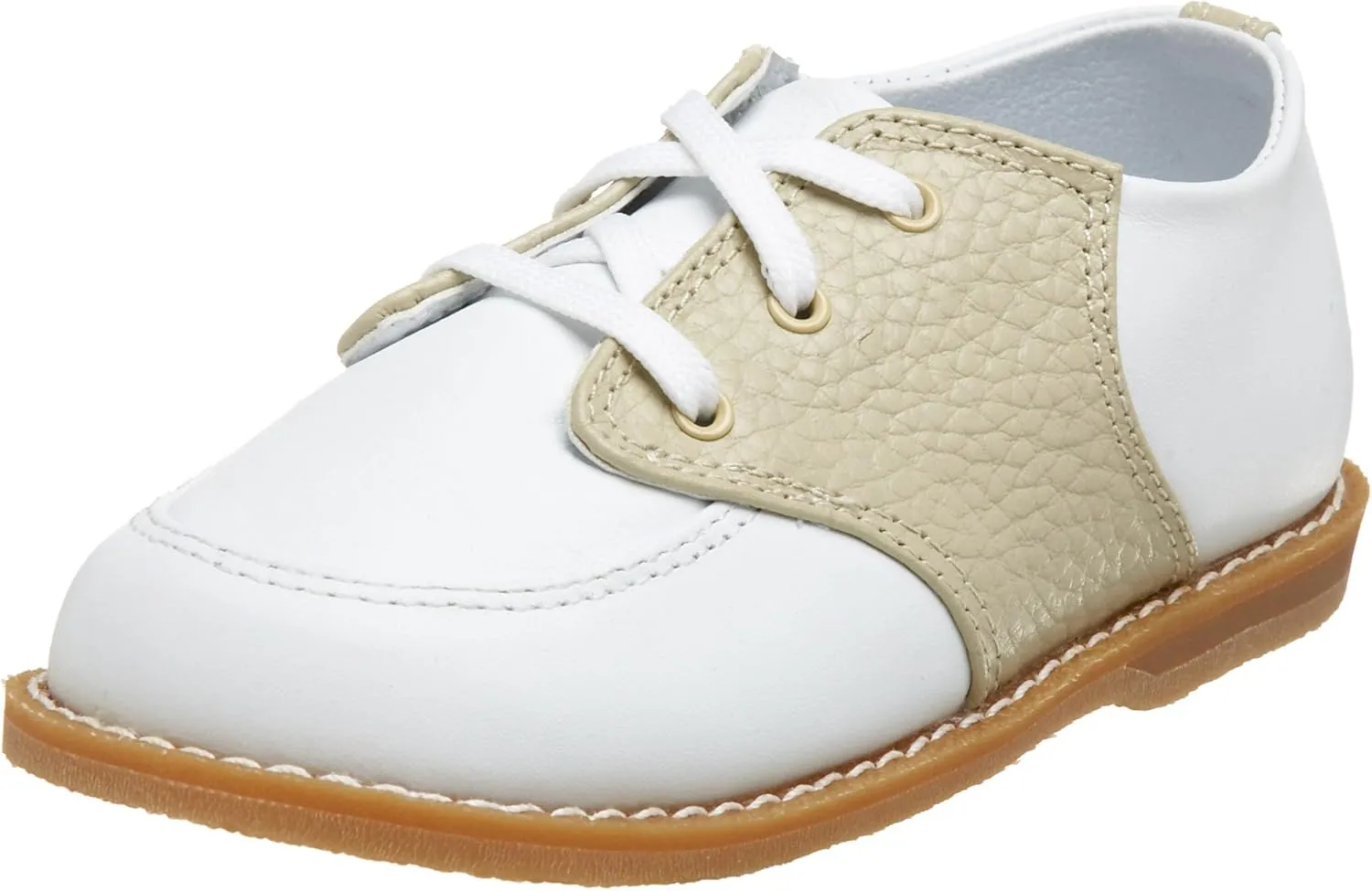 Baby Deer 5176 Conner Saddle Shoe (Toddler),White/Tan,9 M US Toddler