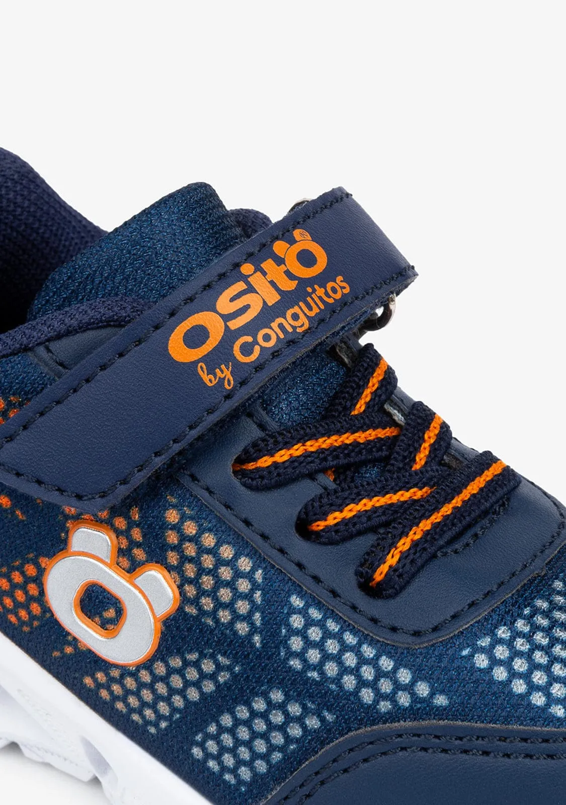 Baby's Navy With Lights Logo Sneakers