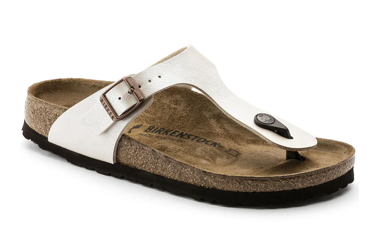 Birkenstock Gizeh R Graceful Pearl White Birko-Flor Womens