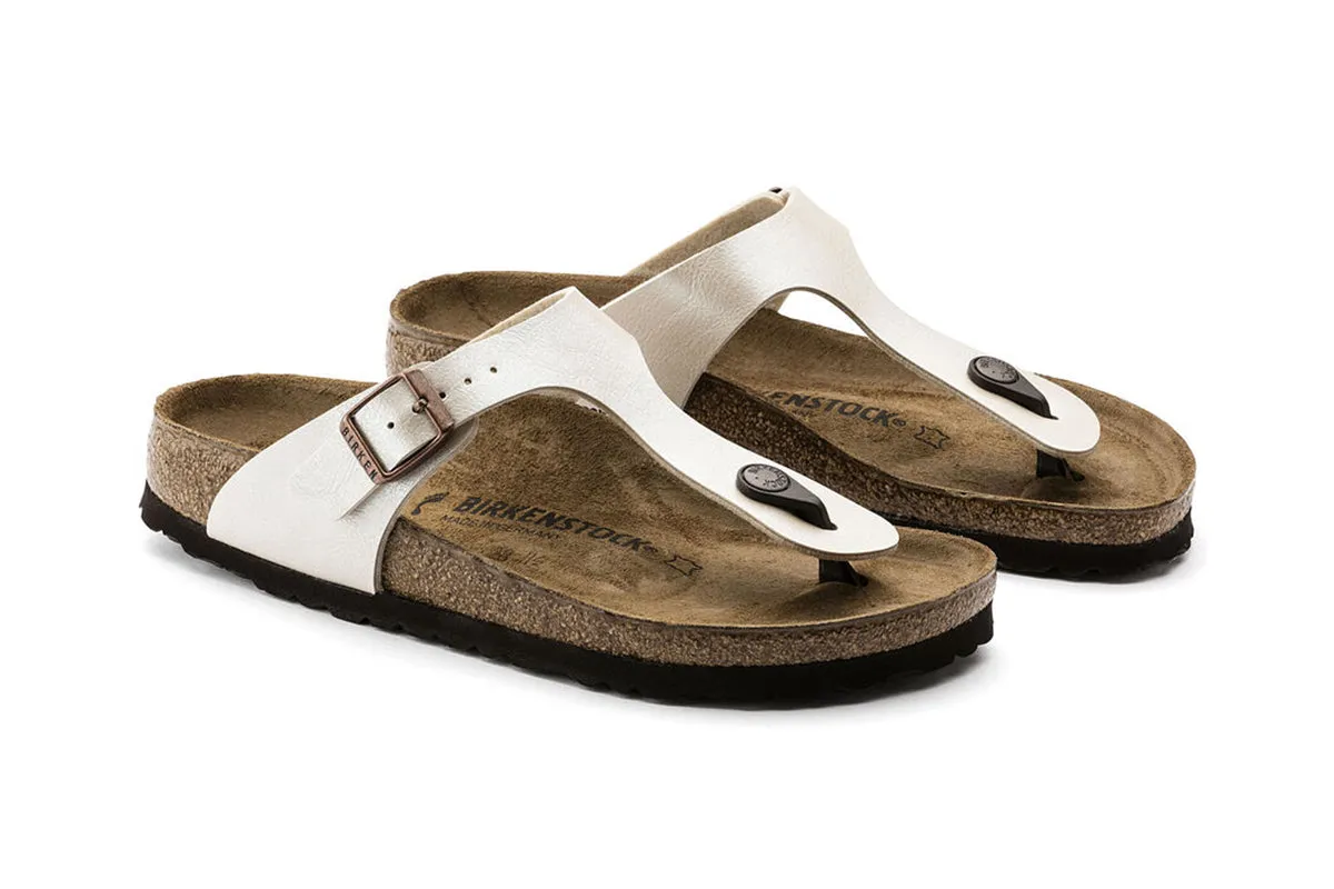 Birkenstock Gizeh R Graceful Pearl White Birko-Flor Womens