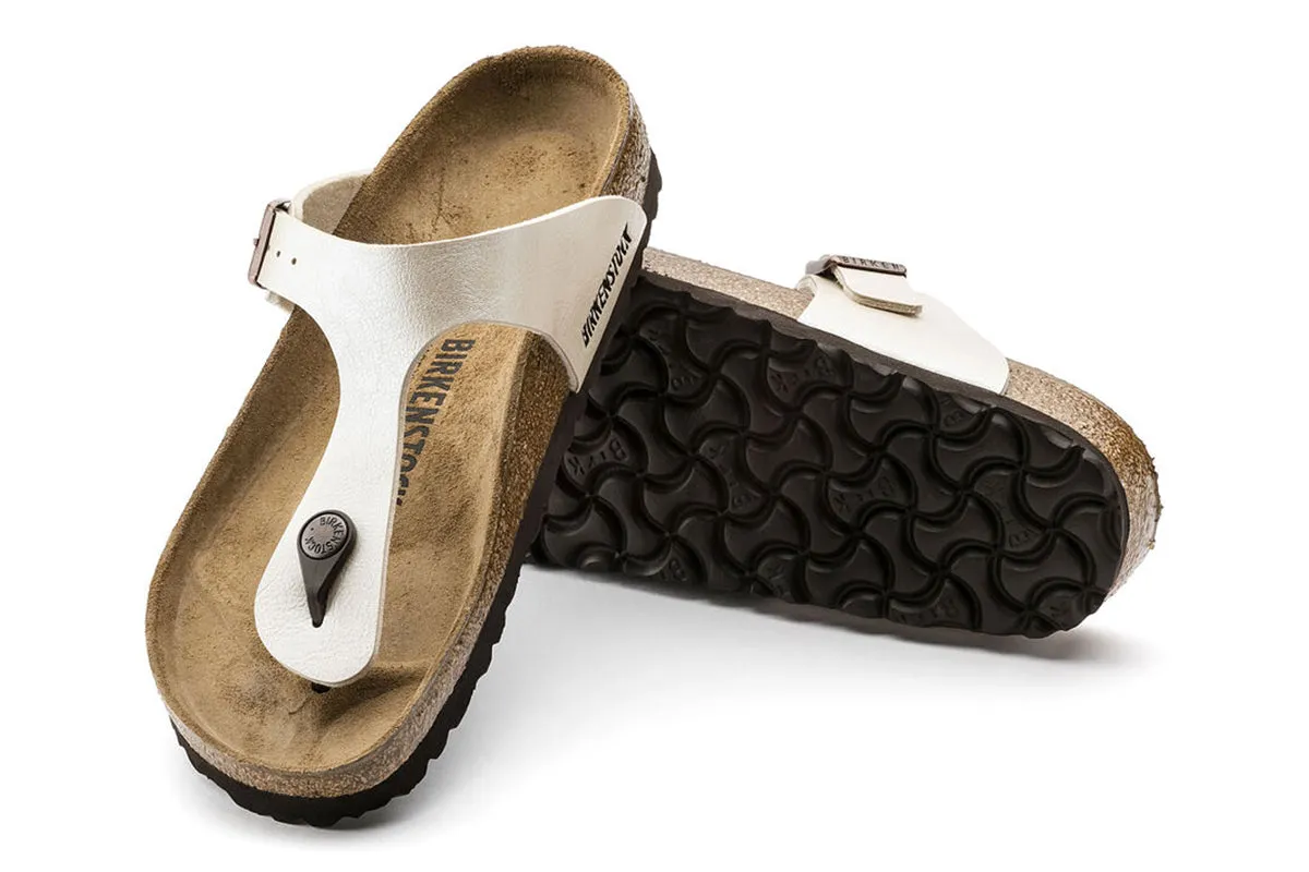 Birkenstock Gizeh R Graceful Pearl White Birko-Flor Womens