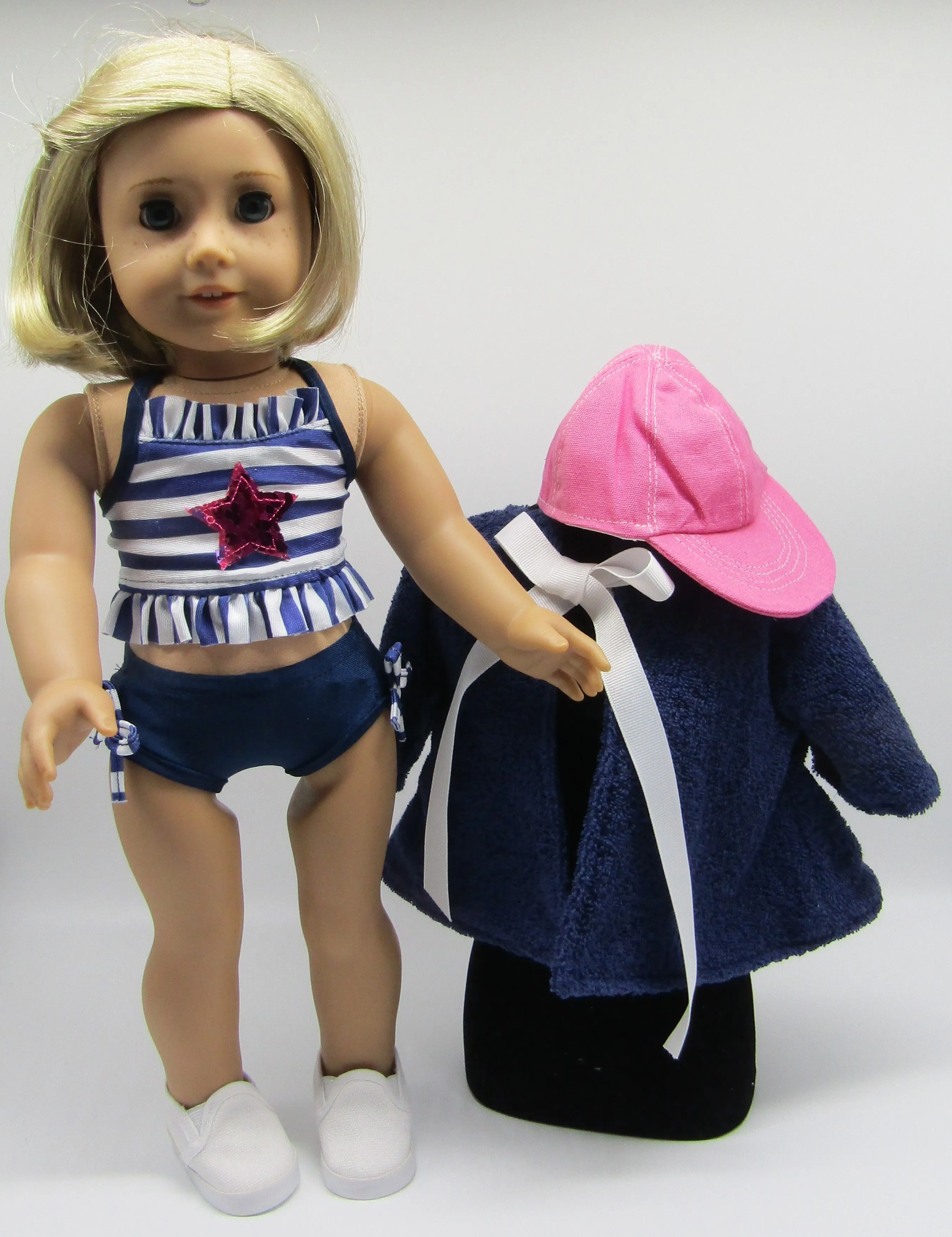 Canvas Slip-on Shoes 18 & 15 inch Doll: White