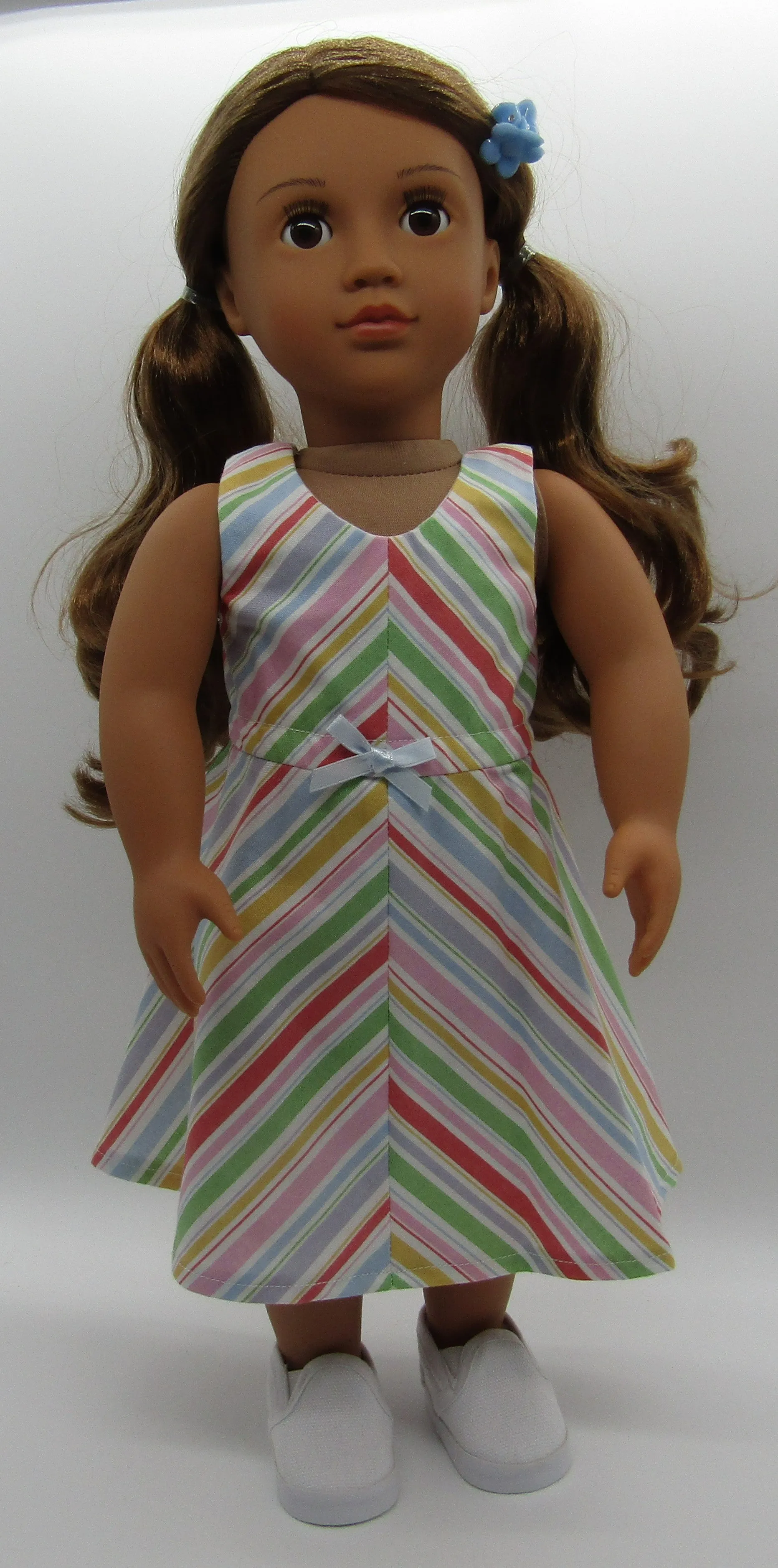 Canvas Slip-on Shoes 18 & 15 inch Doll: White