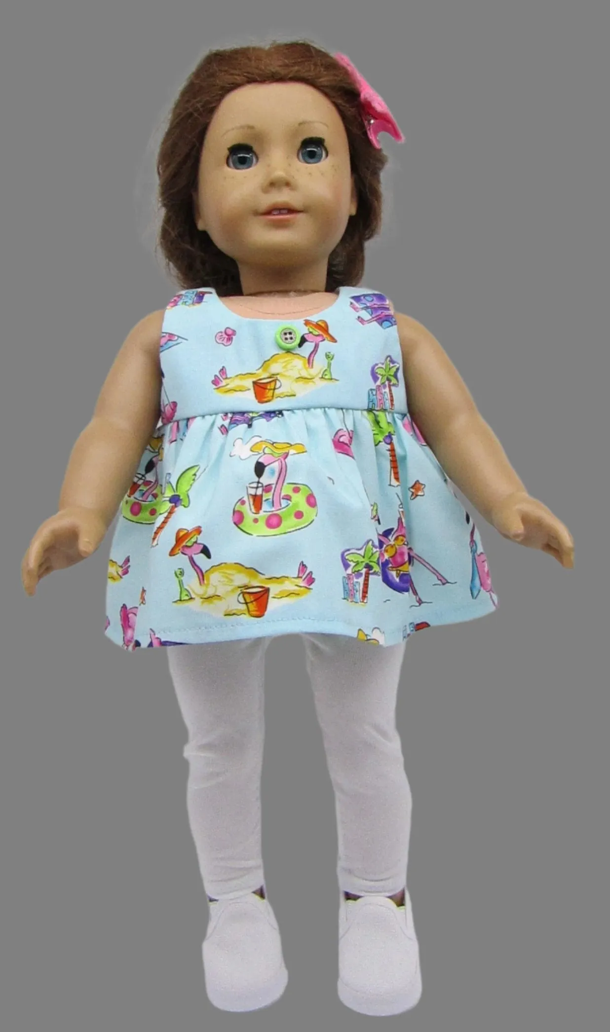 Canvas Slip-on Shoes 18 & 15 inch Doll: White