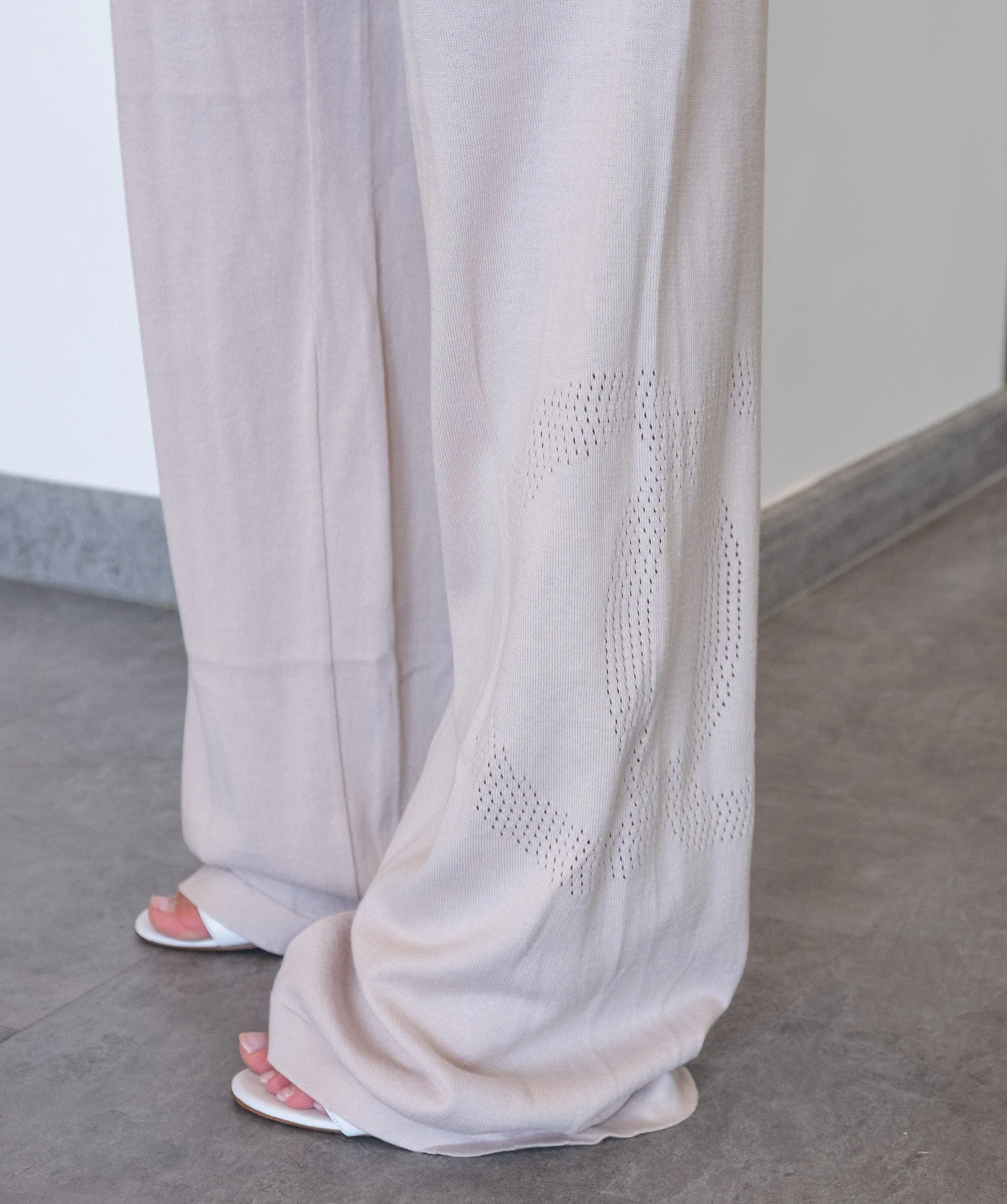 Chanel Tank Pants Set White Beige DXBS0219