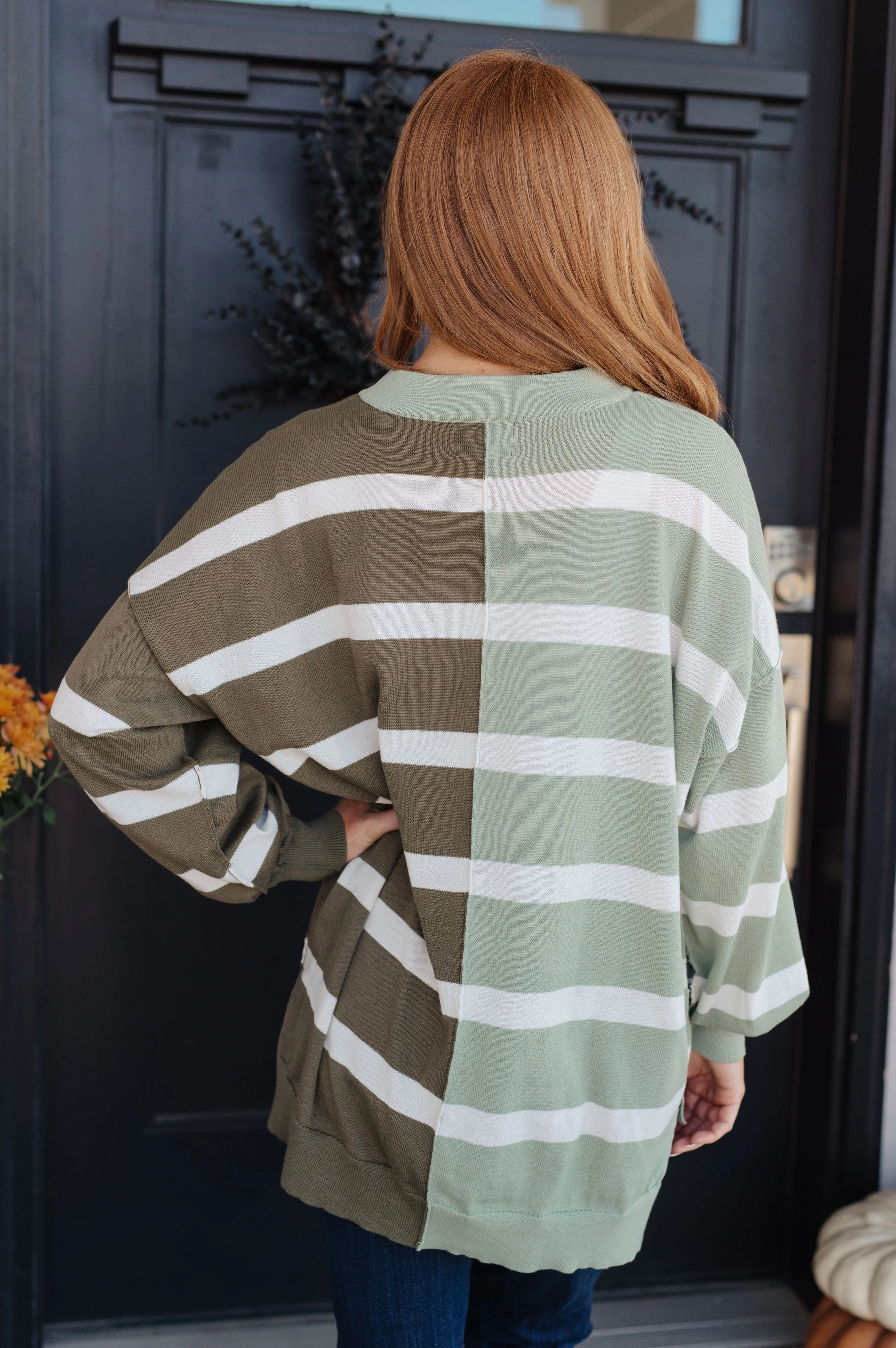 Color Block Striped Sweater