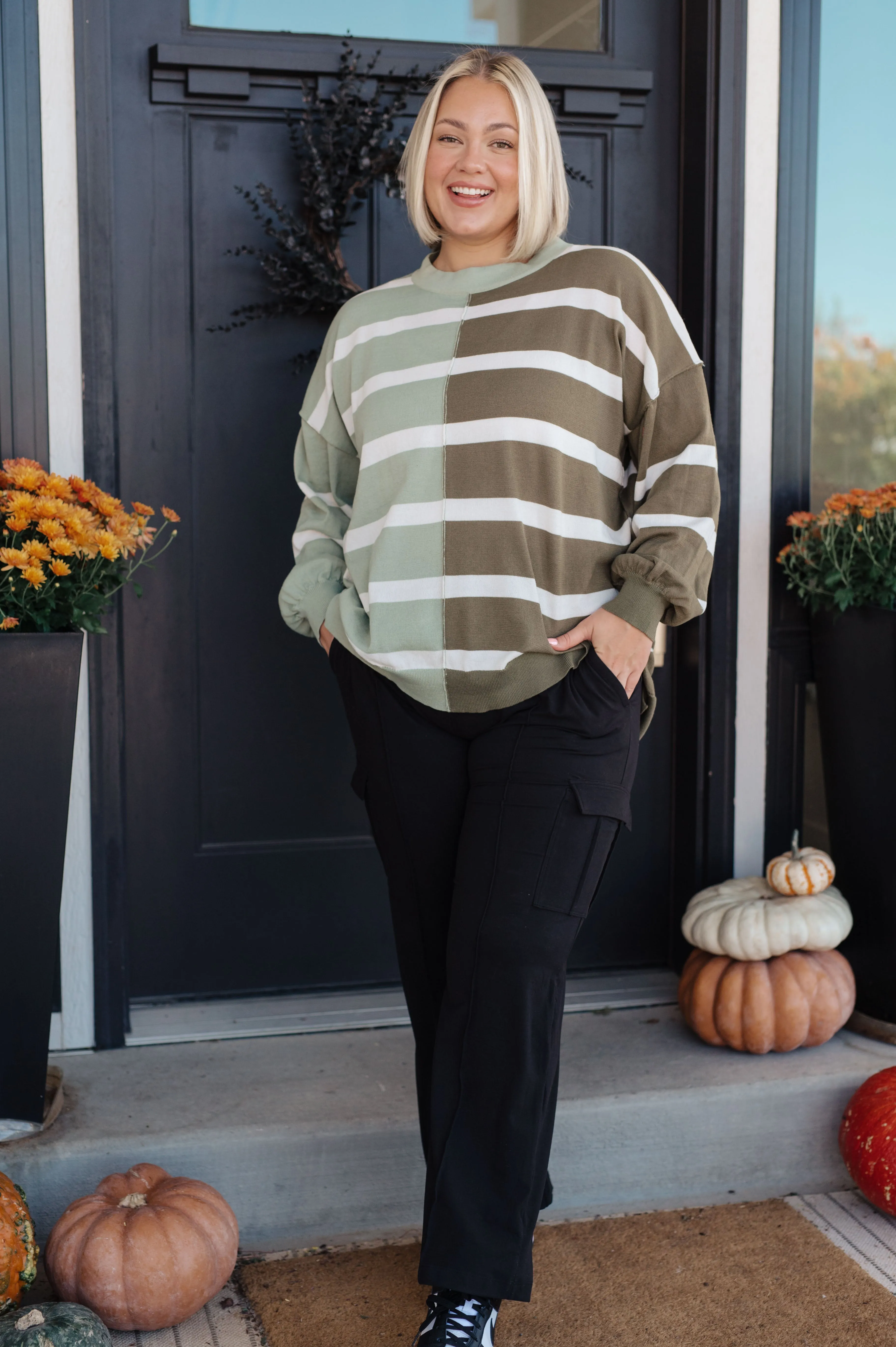 Color Block Striped Sweater