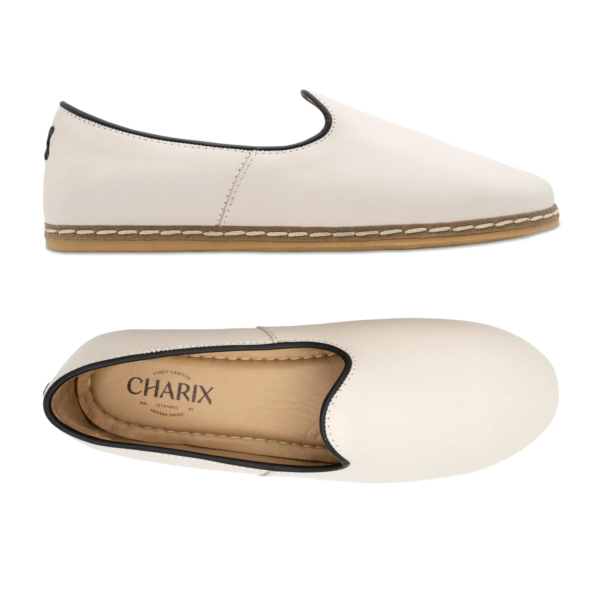 Cream Slip Ons for Men