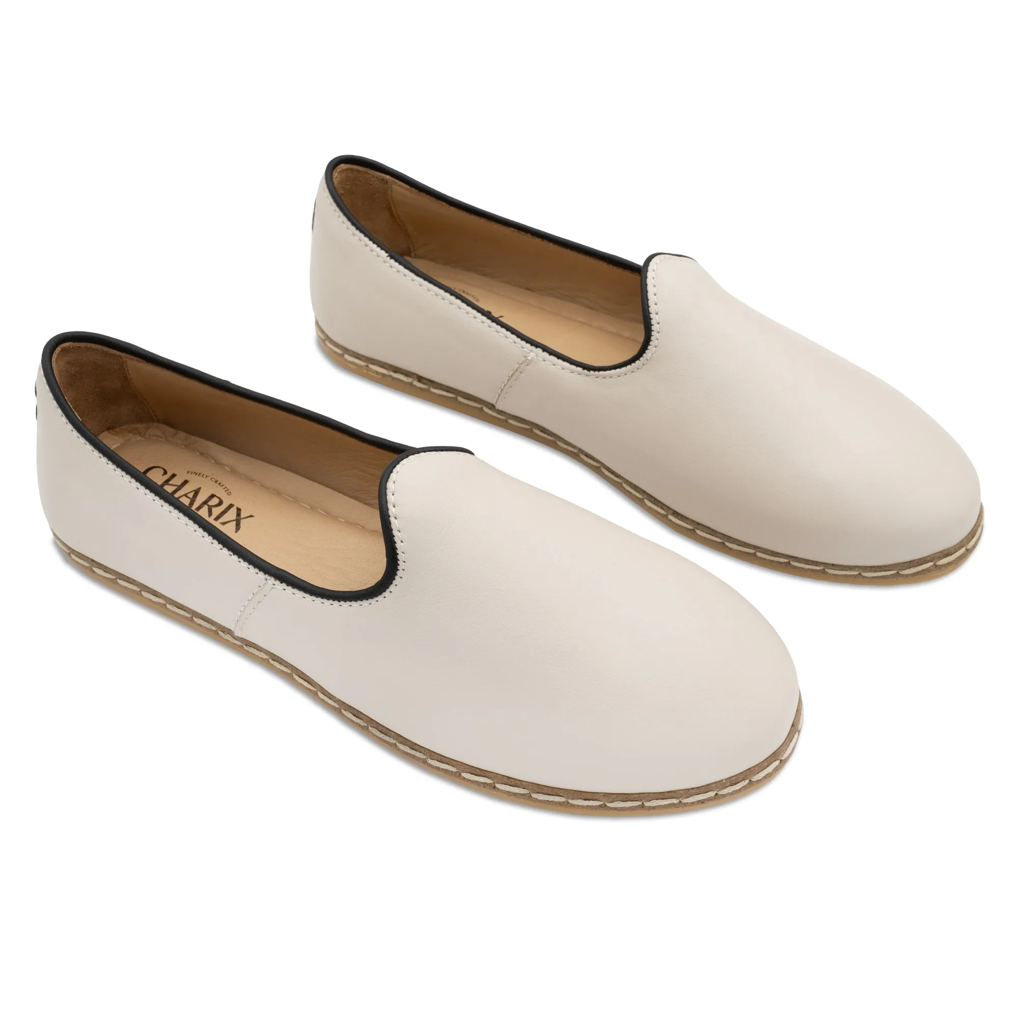 Cream Slip Ons for Men