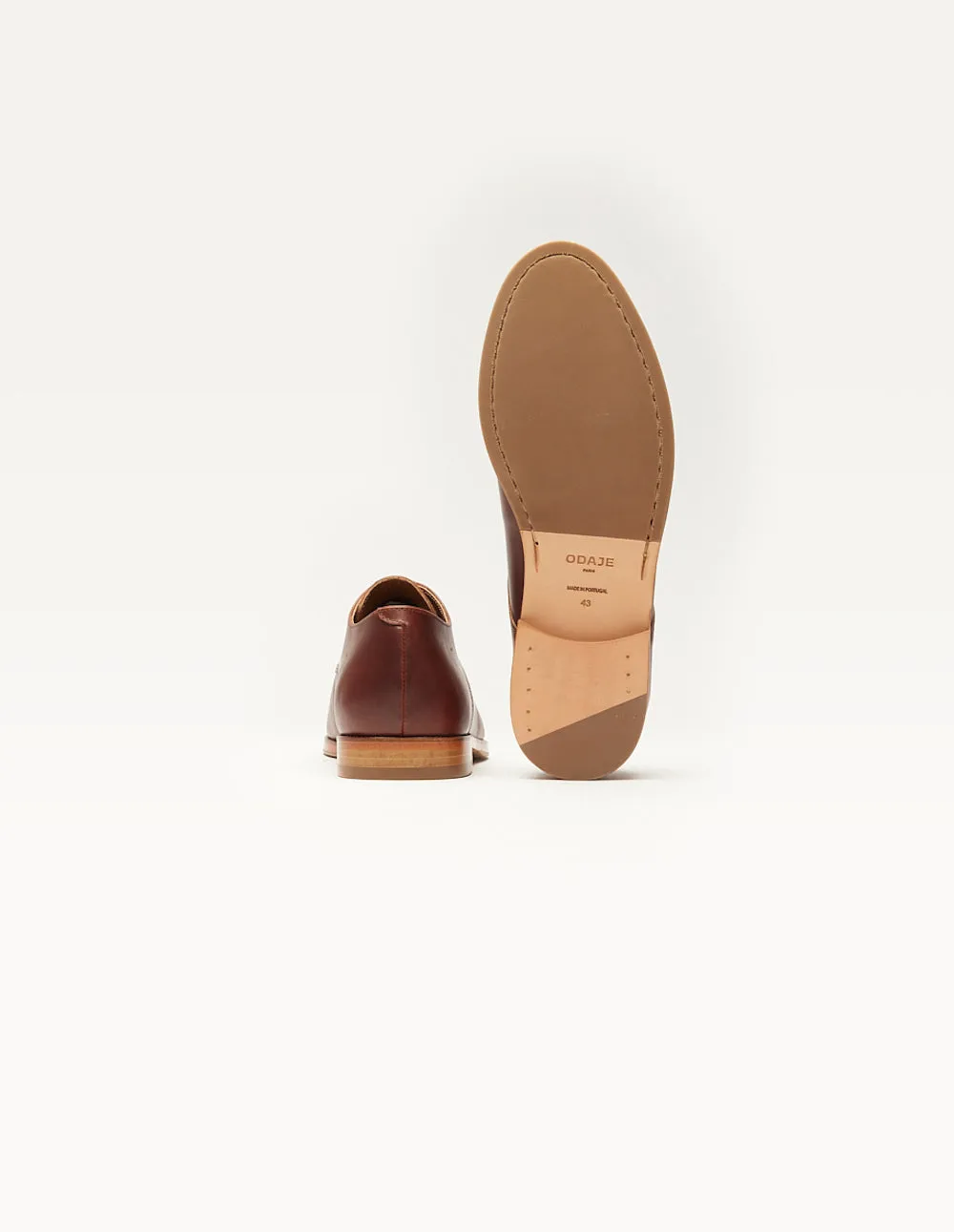 Derbies Antonin - Cuir pull-up terracotta