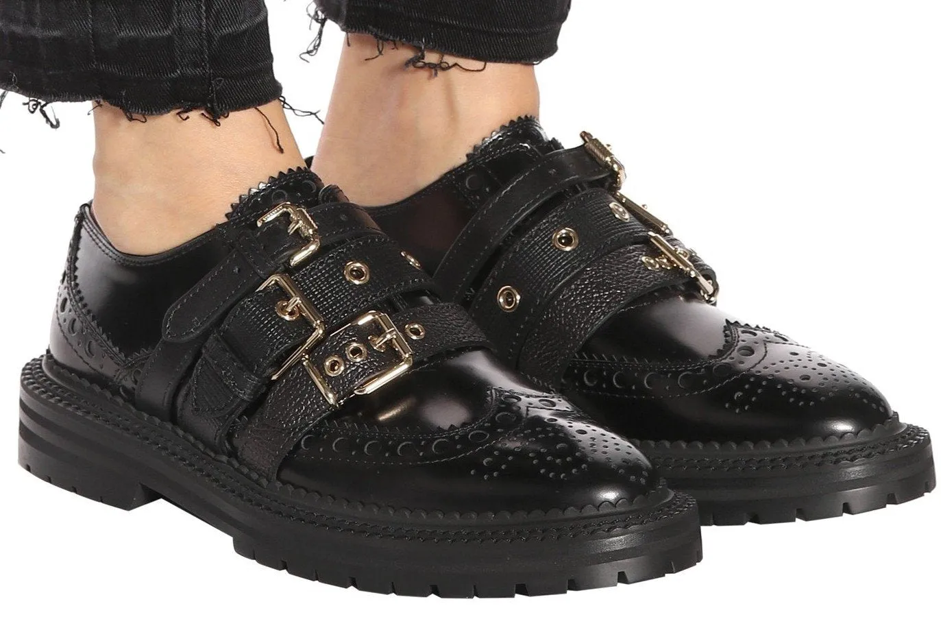 Doherty Multi-Strap Leather Brogues