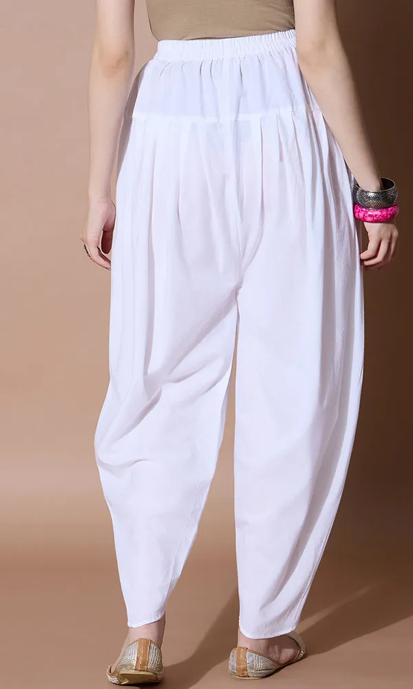 ETHNIC WHITE DHOTI PANT