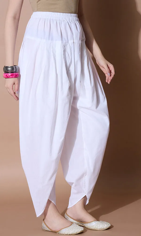 ETHNIC WHITE DHOTI PANT