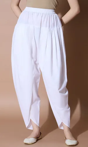 ETHNIC WHITE DHOTI PANT