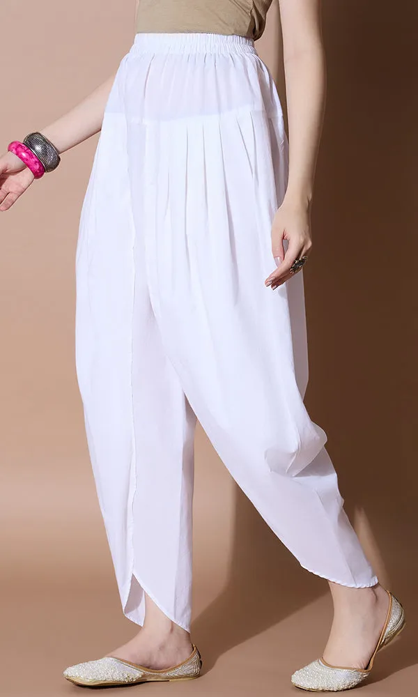 ETHNIC WHITE DHOTI PANT