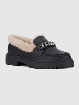 Fashion To Figure - Ida Wide Width Faux Fur Lined Loafers
