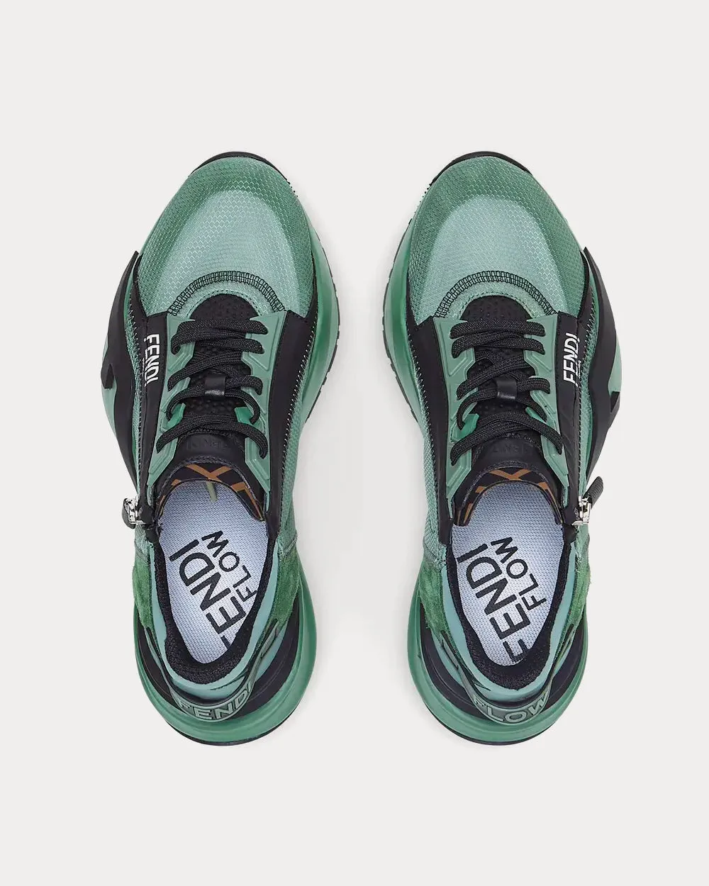 Flow Nylon Green Low Top Sneakers
