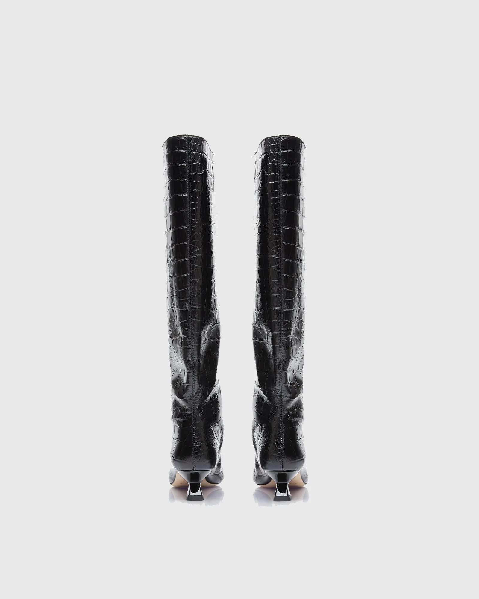 Jolanda Snake Print Knee High Boots