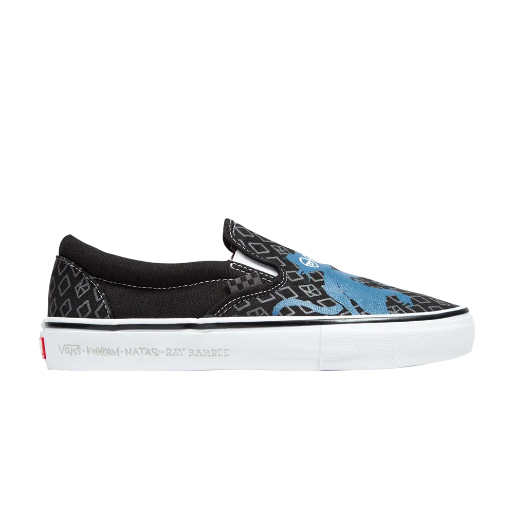 Krooked x Skate Vans slip-ons, black