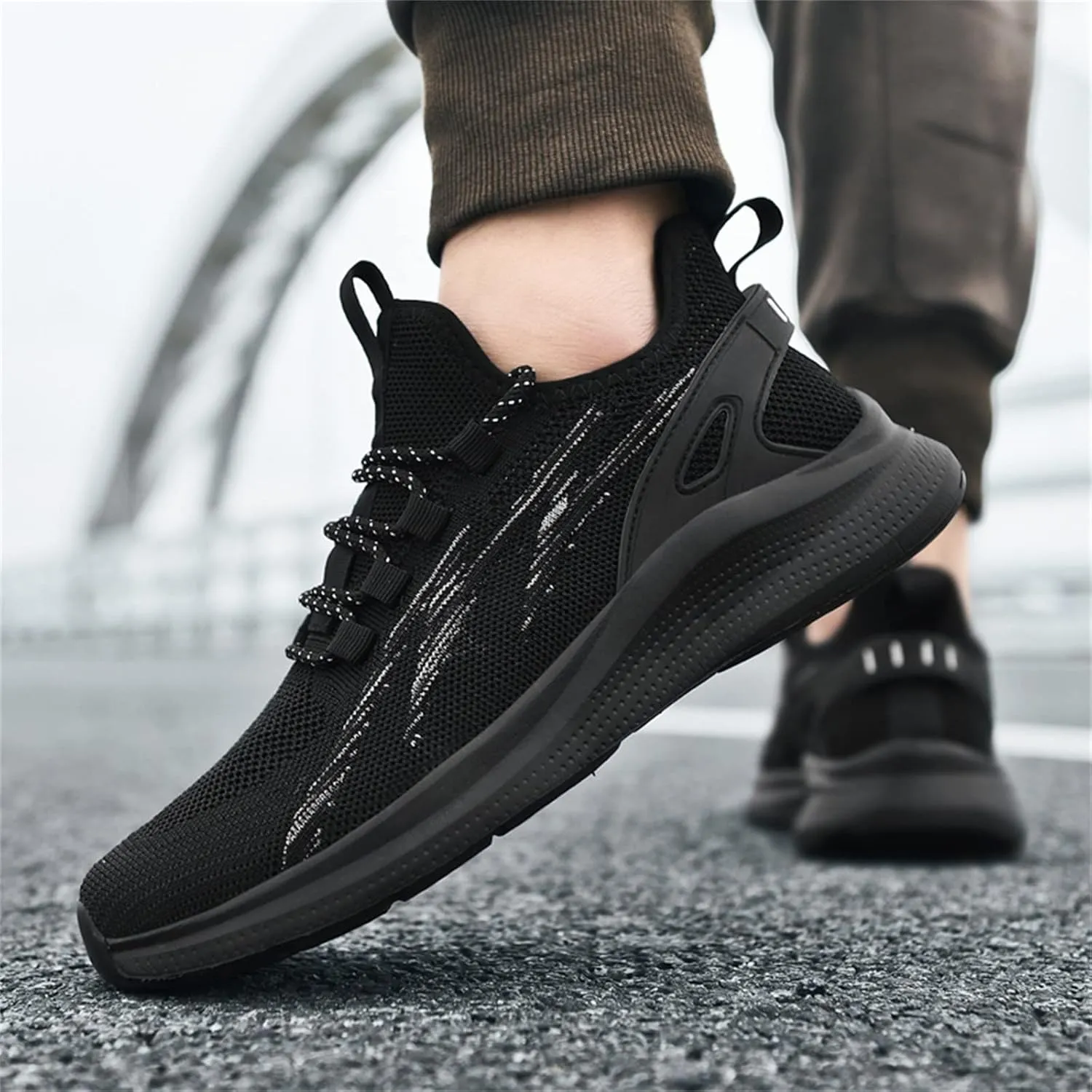 Men's Arch Support Walking Shoes Breathable and Light Outdoor Comfy Walking Shoe Arch Support Plantar Fasciitis