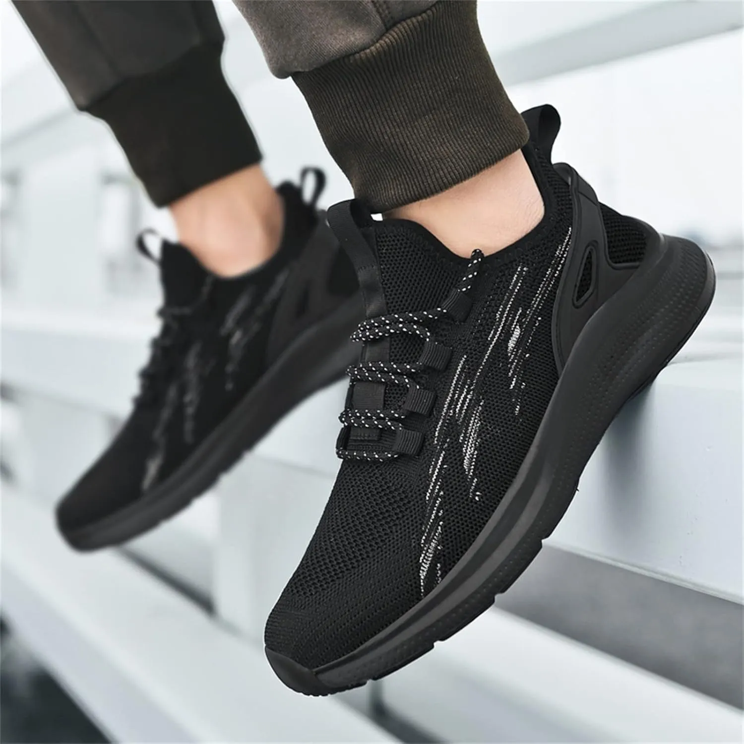 Men's Arch Support Walking Shoes Breathable and Light Outdoor Comfy Walking Shoe Arch Support Plantar Fasciitis