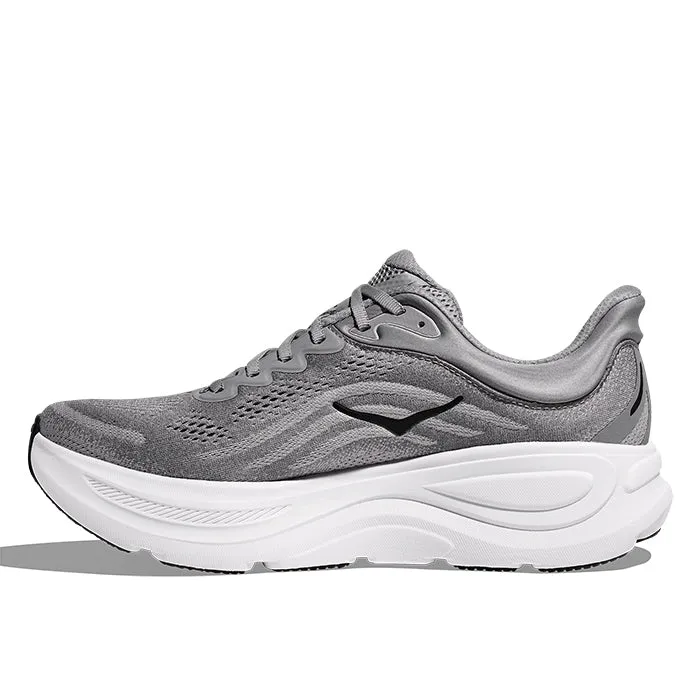 Mens Hoka Bondi 9 Wide in Galactic Grey/Stellar Grey