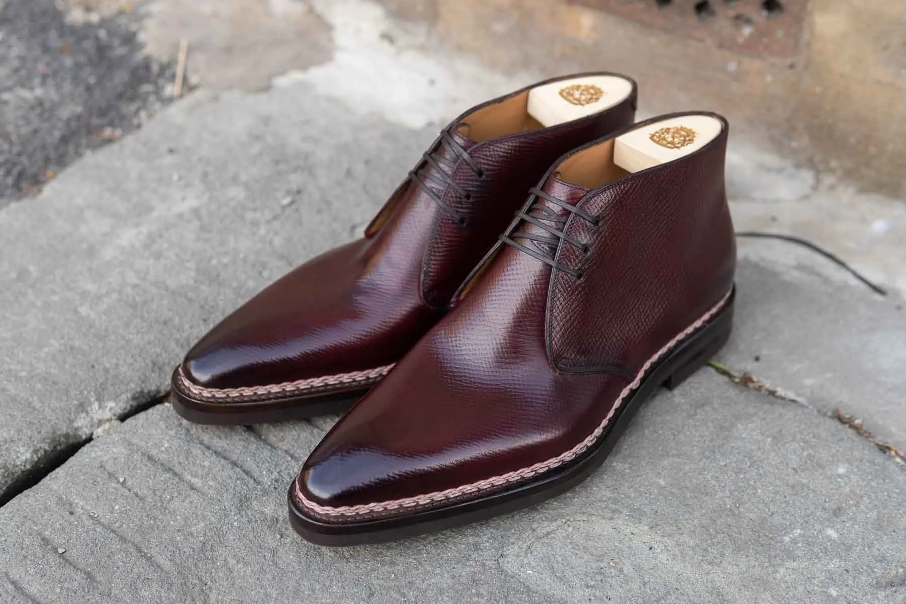 Paolo Scafora Art. ST54 Tyrolese Chukka Boots In Horween Russian Calf