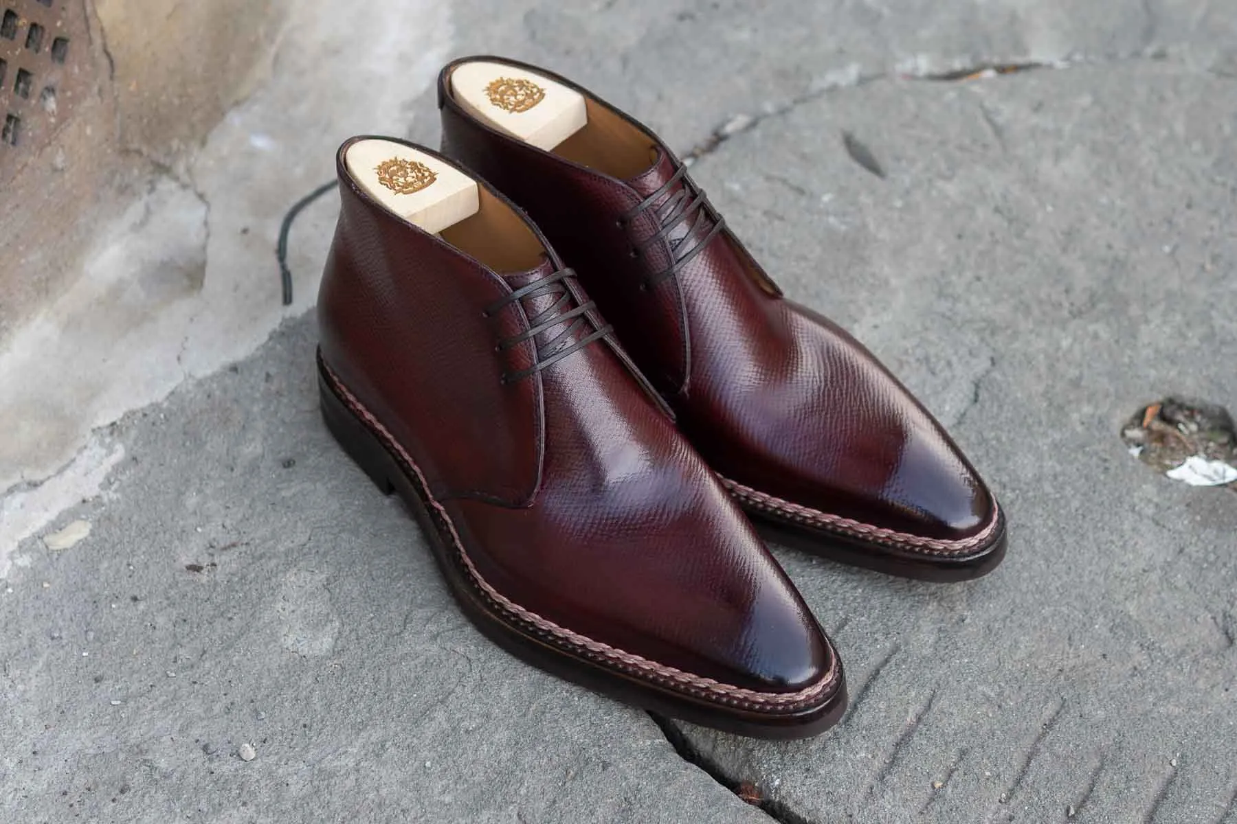 Paolo Scafora Art. ST54 Tyrolese Chukka Boots In Horween Russian Calf