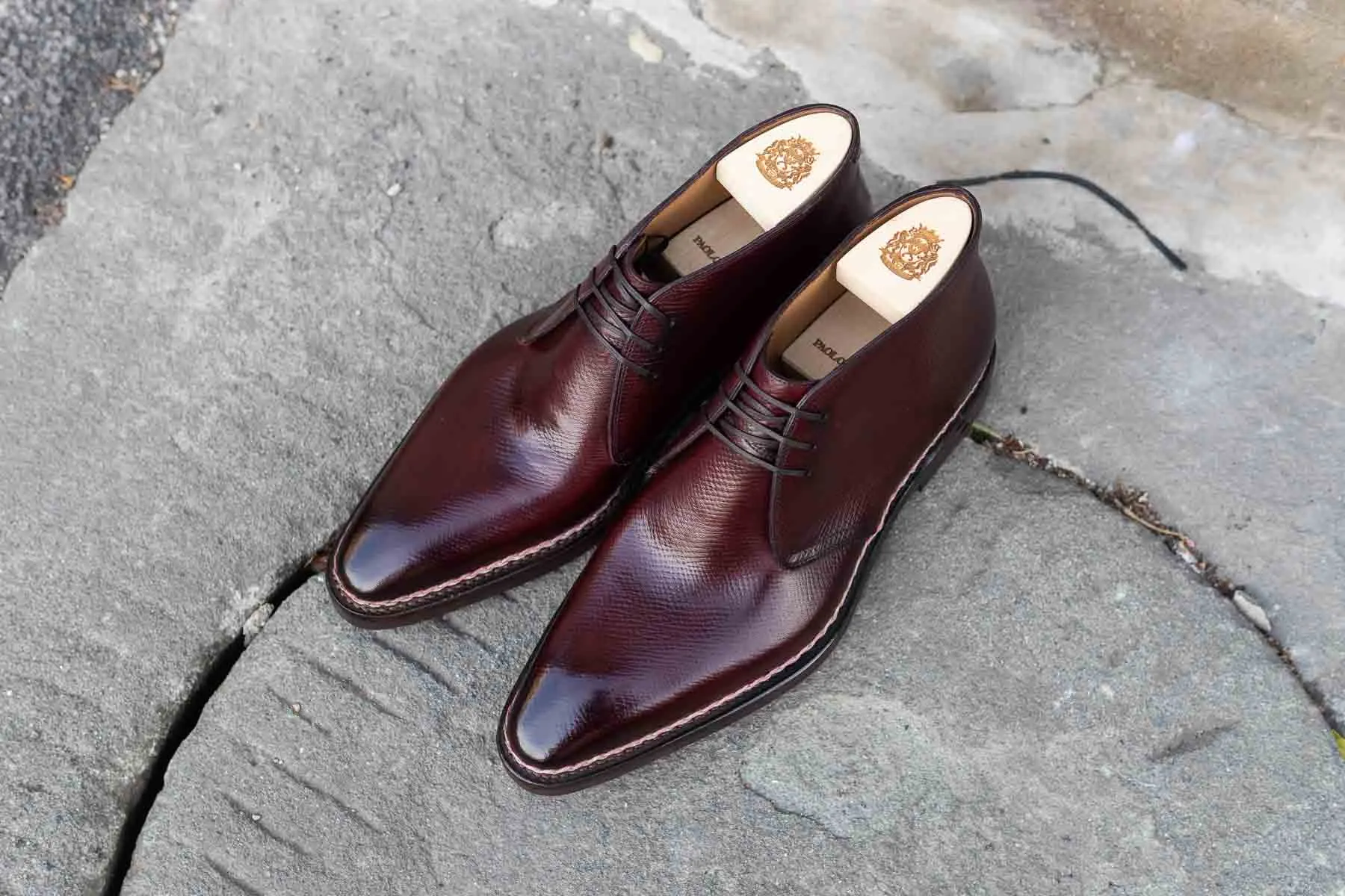 Paolo Scafora Art. ST54 Tyrolese Chukka Boots In Horween Russian Calf