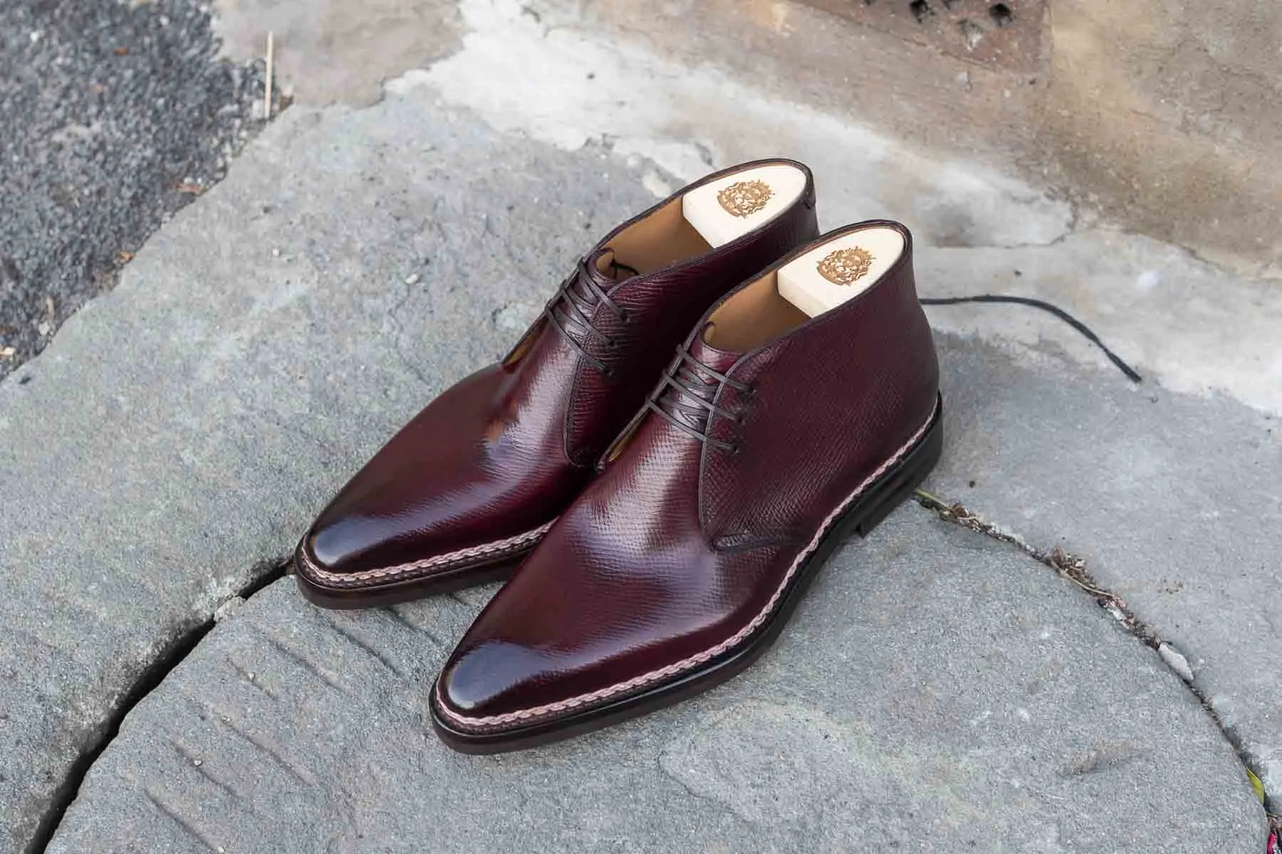 Paolo Scafora Art. ST54 Tyrolese Chukka Boots In Horween Russian Calf