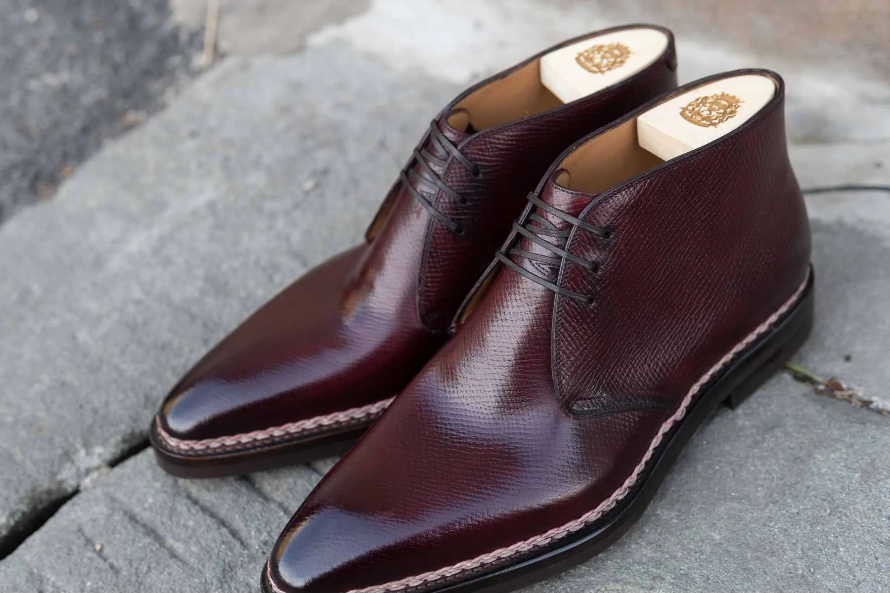 Paolo Scafora Art. ST54 Tyrolese Chukka Boots In Horween Russian Calf