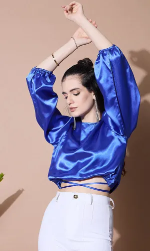 SAPHIRE SILK SATIN TOP
