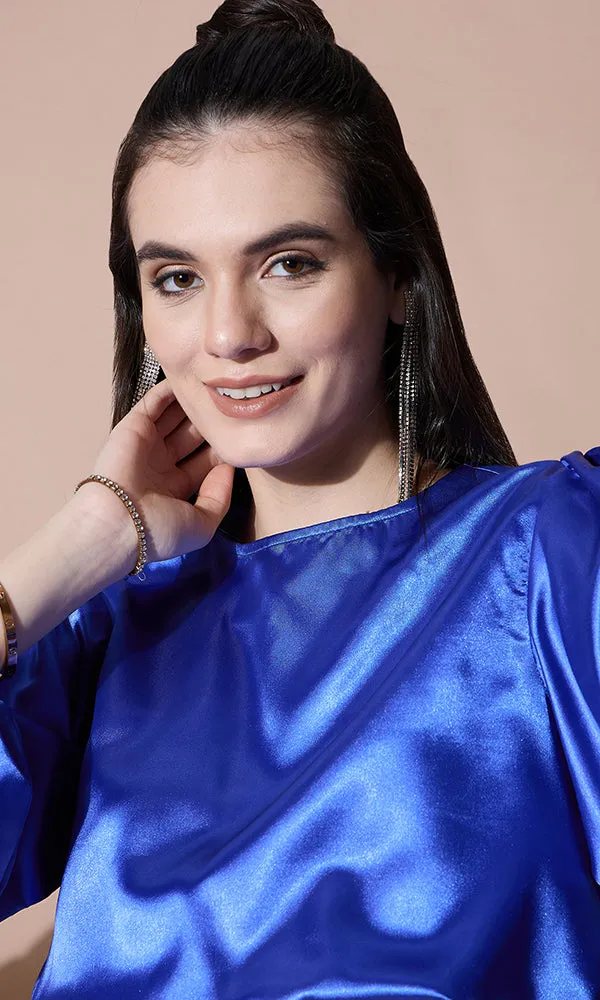 SAPHIRE SILK SATIN TOP