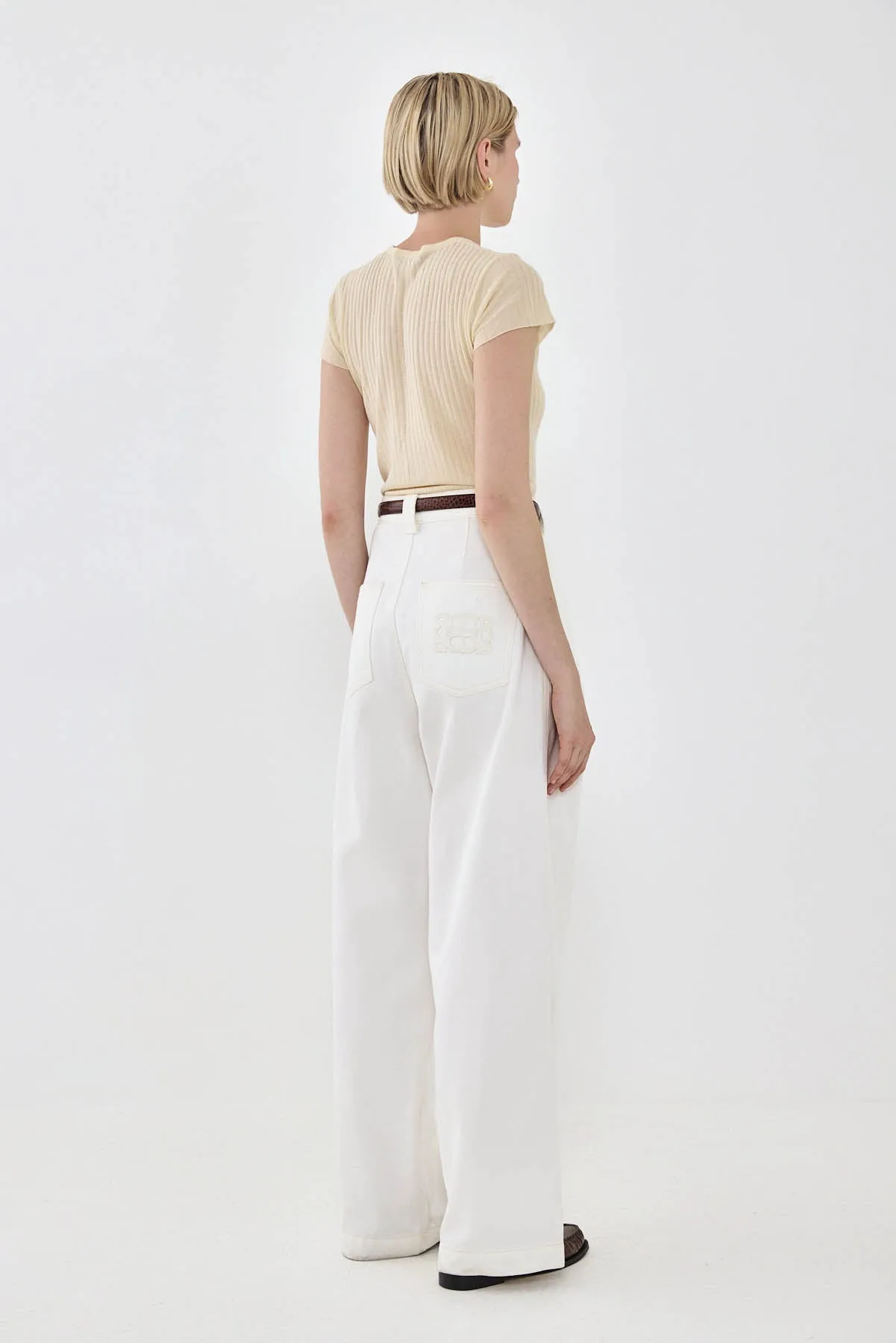 Sheer Knit Logo T Shirt