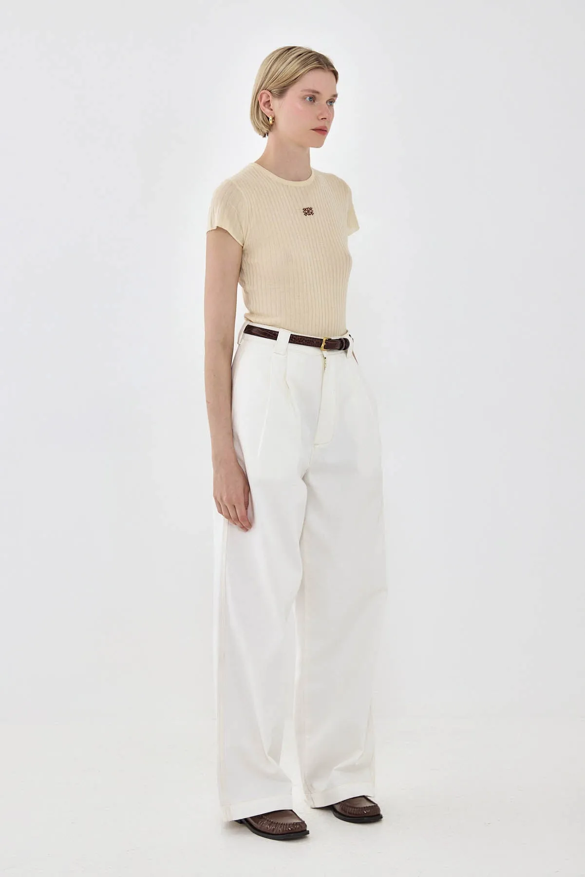 Sheer Knit Logo T Shirt