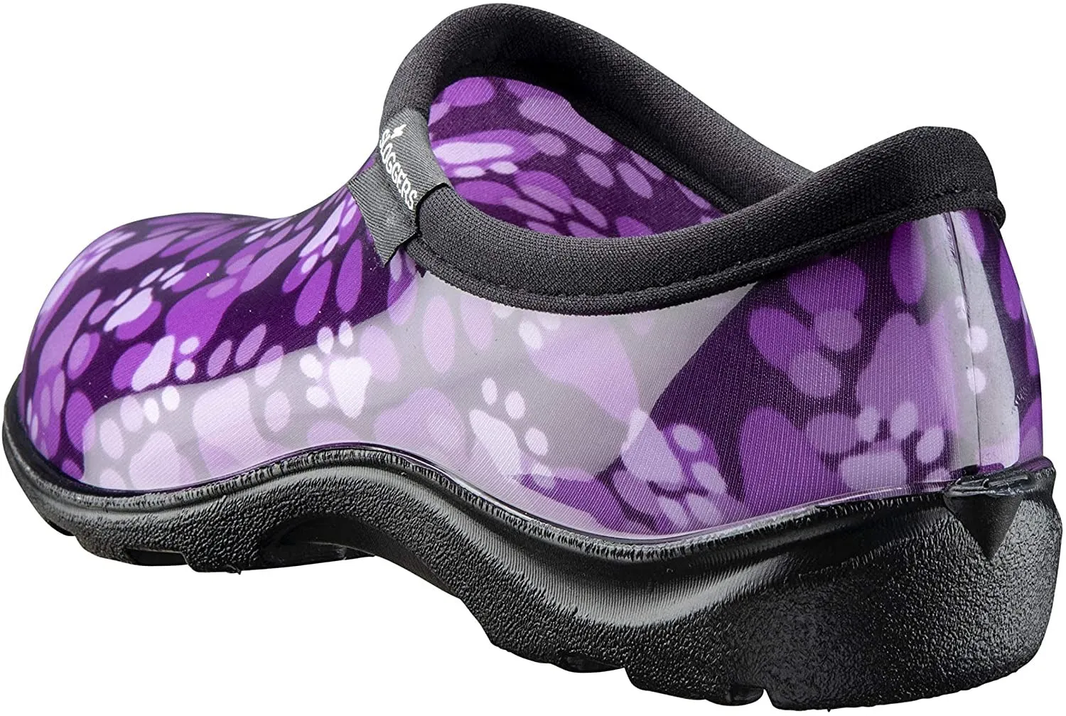 Sloggers Women's Waterproof Rain and Garden Shoe with Comfort Insole, Purple Paw Print, Size 9, Style 5114QP09