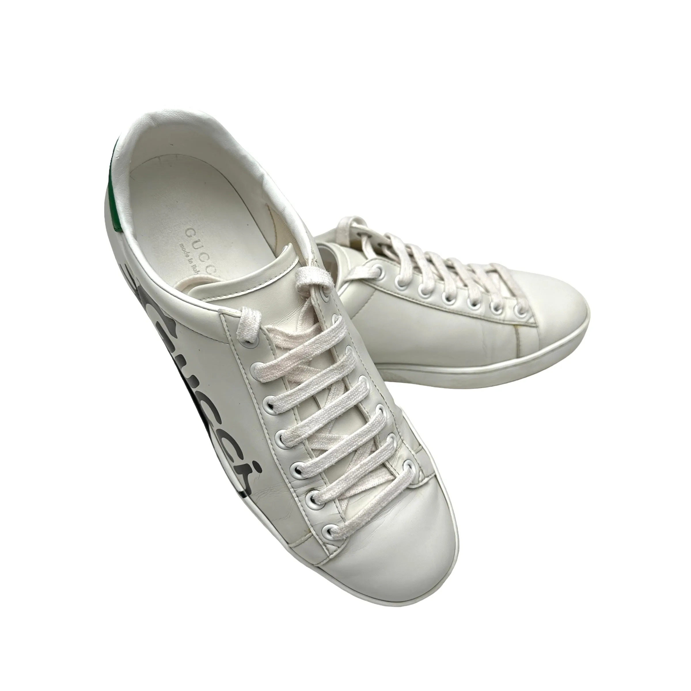 White Logo Sneakers - 7.5