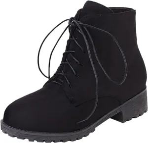 Womens Snow Boots Ankle Brown Booties with Heel Black Cowgirl Boots for Women Platform Bootie Ankle Boot Fashion Closed Head Low Heel Comfortable Pointed Toe